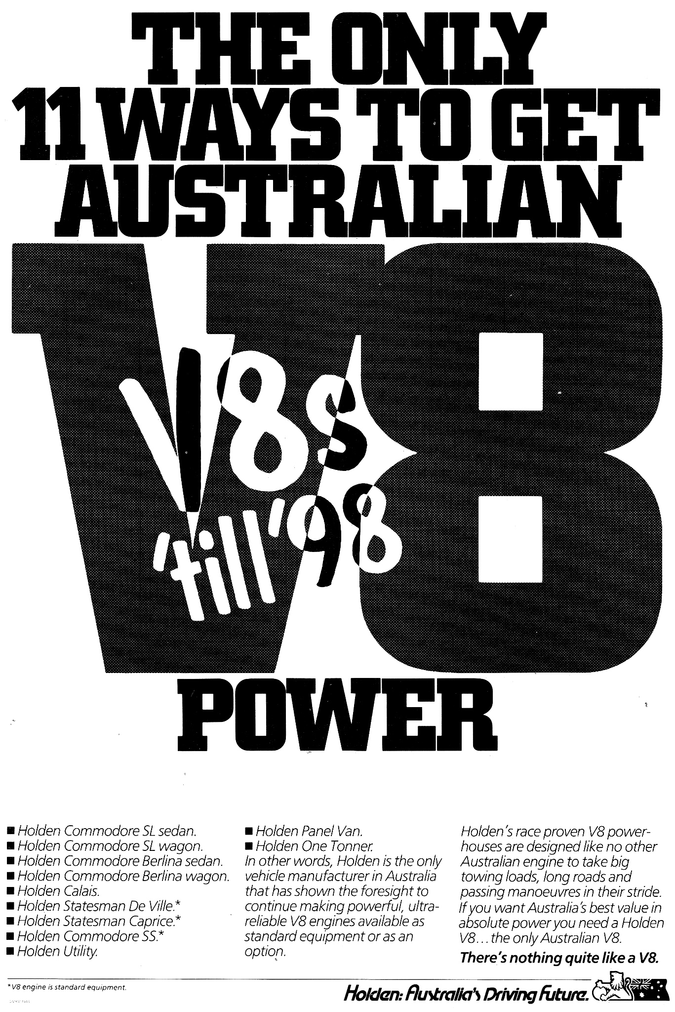 1984 Holden V8s 'Till '98